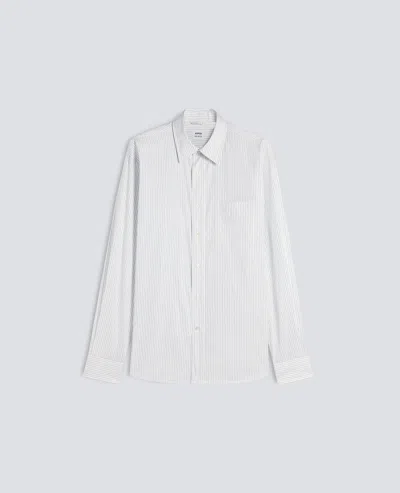 Aspesi Japanese Cotton Chambray Shirt In White