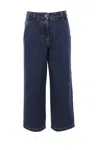 Aspesi Denim High Rise Straight Jeans In Navy