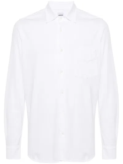 Aspesi Jersey Cotton Shirt In White
