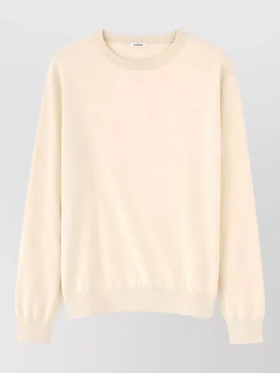 Aspesi Jersey Top Crew Neck Long Sleeves In Neutral