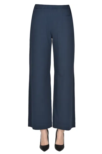 Aspesi Jersey Trousers In Navy Blue