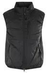 Aspesi Navy Bomber Vest With High Collar In Nero
