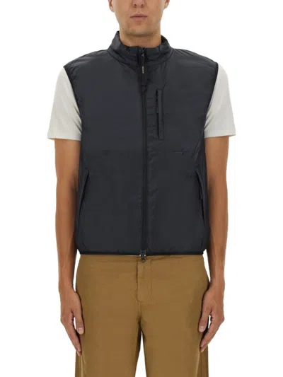Aspesi Sleeveless High Collar Side Chest Pockets In Green