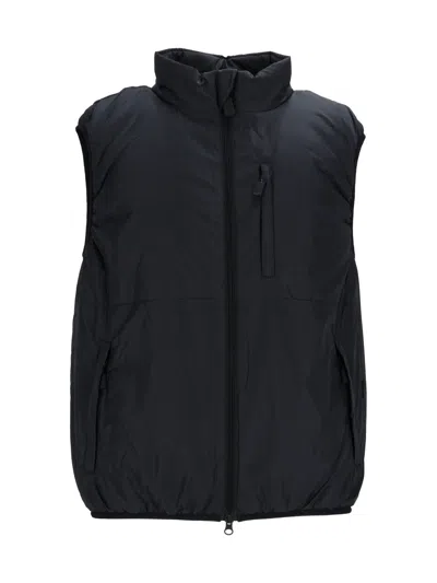 Aspesi Jil Sleeveless Padded Zipper Vest In Black
