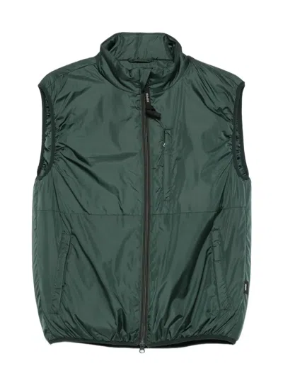 Aspesi Jil Zip-fastening Gilet In Green