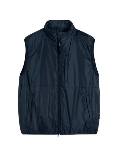 Aspesi Jil Zip-up Padded Gilet In Blue