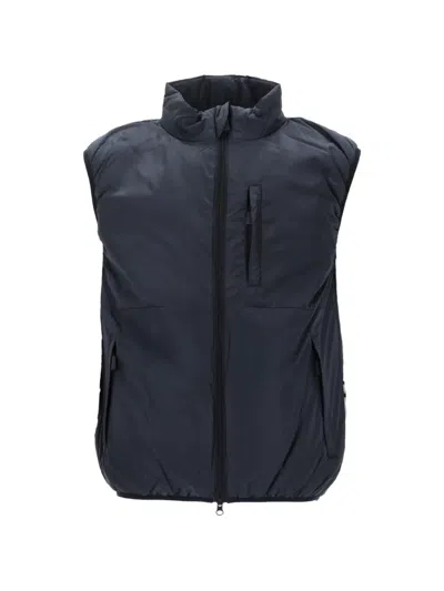 Aspesi Jil Zip-up Padded Gilet In Blue