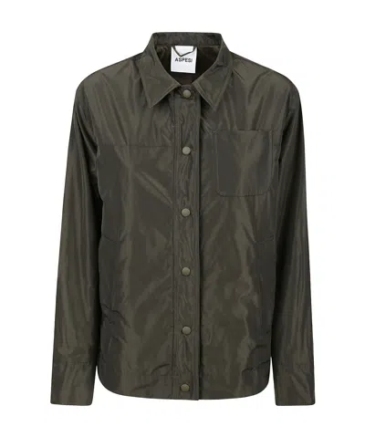 Aspesi Classic Collar Jacket In Black