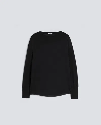 Aspesi Jumper With Boat Neck In Black