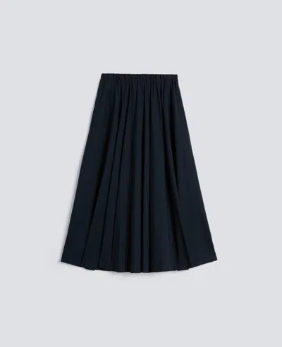 Aspesi Jupe En Popeline De Coton Et Nylon Extensible In Blue