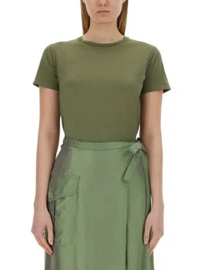 ASPESI KHAKI SOLID CREW NECK T-SHIRT