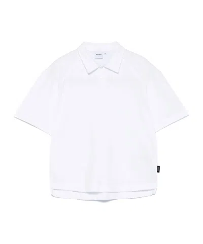 Aspesi Kids Short-sleeved Polo Shirt In White