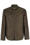 Aspesi Lilo Taffeta Padded Overshirt In Green