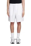 Aspesi Knee Length Shorts Elastic Waistband In Bianco