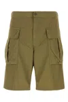 Aspesi Cargo Pocket Waistband Shorts In Green