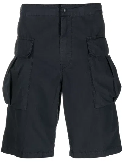 Aspesi Knee-length Cargo Shorts In Navy