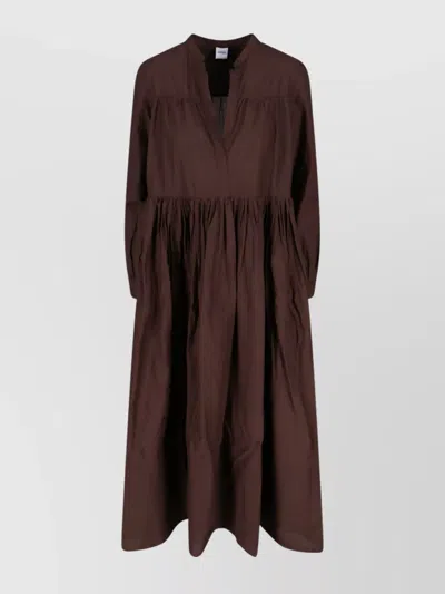 Aspesi Knee Length Dress V-neckline In Brown