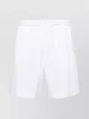 Aspesi Knee Length Shorts Elastic Waistband In White