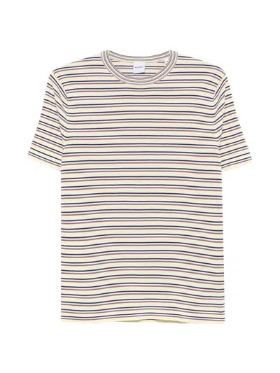 Aspesi Knit Striped-pattern T-shirt In Neutral