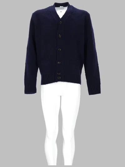 Aspesi Knitted Cardigan In Blue