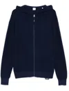Aspesi Knitted Hoodie In Blue