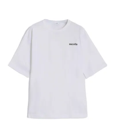 Aspesi Knitted Round-neck T-shirt In White