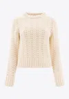 Aspesi Knitted Wool Sweater In White