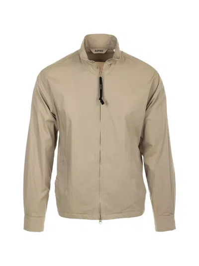 Aspesi Kong High-neck Zip-up Jacket In Neutral