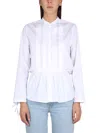 Aspesi Korean Collar Shirt In White
