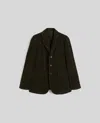 Aspesi Kuki Ribbed Velvet Jacket In Burgundy