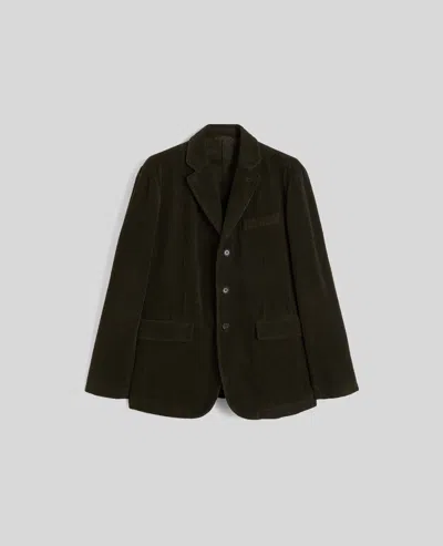 Aspesi Kuki Ribbed Velvet Jacket In Burgundy