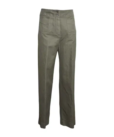 Aspesi Lace-up Detail Casual Pants In Green