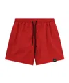 Aspesi Swim Shorts Nylon Silk Back Pocket In Red