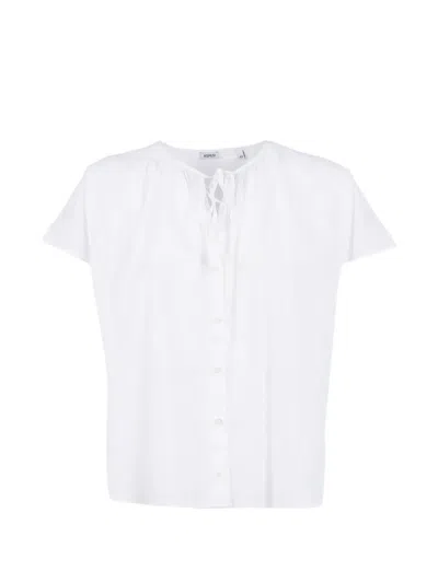 Aspesi Lace-up Shirt In White