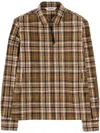 Aspesi Zip Shirt Jacket In Braun
