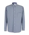 Aspesi Padded Cotton Shirt Jacket With Button-down Collar In Gray