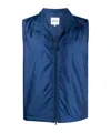 Shop Aspesi Lapel Sleeveless Vest In Blue