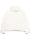Aspesi Zowi Buttoned Faux Shearling Short Coat In White