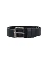 Aspesi Leather Belt In Blue
