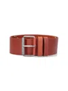 Aspesi Adjustable Belt Straight Cut Multiple Loops In Brown