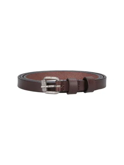Aspesi Leather Belt In Brown