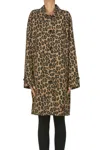 Aspesi Lemonade Animal Print Raincoat In Brown