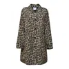 Aspesi Leopard-print Single-breasted Coat In Brown