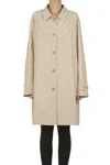 Aspesi Lemonade Techno Fabric Raincoat In Neutral