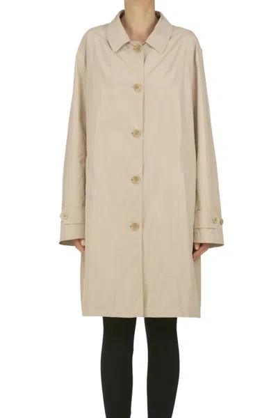 Aspesi Lemonade Techno Fabric Raincoat In Neutral