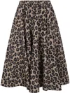 Aspesi Wehi Flare Midi Skirt In Neutrals