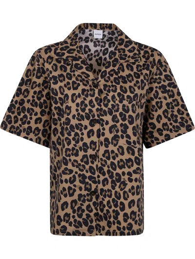 Aspesi Hemd Mit Leoparden-print In Braun