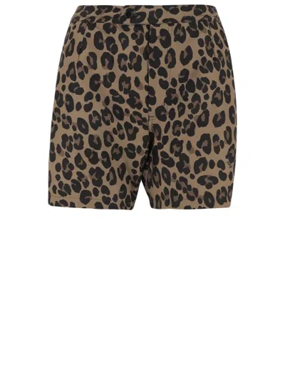 Aspesi Leopard-print Shorts In Brown