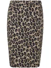 Aspesi Animal Print Cotton Midi Skirt