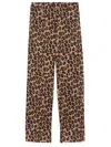 Aspesi Stretch Cotton Pants With Leopard Print